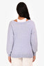 T by Alexander Wang Light Blue Merino Wool V Neck Sweater Size S