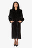 Vintage Brown Mink Fur Long Coat Estimated Size Small