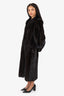 Vintage Brown Mink Fur Long Coat Estimated Size Small