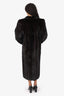 Vintage Brown Mink Fur Long Coat Estimated Size Small