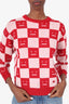 Acne Studios Red/Pink Wool Face Jacquard Sweater Size 8-10 Kids
