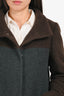 Max Mara Weekend Brown and Grey Wool Coat Jacket Size 6