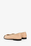 Pre-Loved Chanel™ Beige Black Cap Toe CC Ballet Flats Size 40