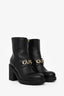 Gucci Black Leather Logo Ankle Boots Size 38.5