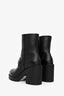 Gucci Black Leather Logo Ankle Boots Size 38.5