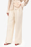 Gucci Ivory Window Tweed Wide Legged Pants Size 40