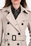 Burberry Light Taupe Wool/Cashmere Double Breasted Coat Size 4 US