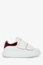 Alexander McQueen White/Pink Leather Oversize Sneakers Size 37.5