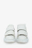 Alexander McQueen White/Pink Leather Oversize Sneakers Size 37.5