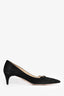 Prada Black Suede Pointed Kitten Heels Size 37.5