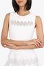 Alaïa White Bodycon with Lace Detail Dress