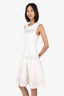 Alaïa White Bodycon with Lace Detail Dress