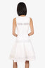 Alaïa White Bodycon with Lace Detail Dress