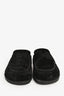 Hermes Black Suede Slip On 'Go' Mules Size 37.5