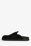 Hermes Black Suede Slip On 'Go' Mules Size 37.5