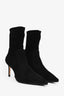 Stuart Weitzman Black Suede Pointed Toe Ankle Boots Size 7