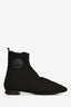 Hermes Black Knit 'Duo' Ankle Boots Size 37.5