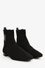 Hermes Black Knit 'Duo' Ankle Boots Size 37.5