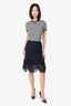 Pre-Loved Chanel™ Black Organza Knee Length Skirt Size 40