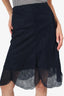 Pre-Loved Chanel™ Black Organza Knee Length Skirt Size 40