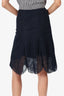 Pre-Loved Chanel™ Black Organza Knee Length Skirt Size 40