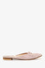 Manolo Blahnik Pale Pink Suede Slides Size 38