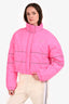 I.AM.GIA Pink Nylon Cropped Puffer Jacket Size S