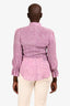 Loro Piana Purple/White Printed Silk Button Down Blouse Size 46