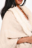 Gucci Beige Fox Fur Trim Shawl