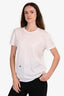 Christian Dior White Cotton Embroidered Bee T-Shirt Size S