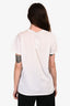 Christian Dior White Cotton Embroidered Bee T-Shirt Size S