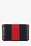 Gucci Brown/Blue/Red Leather/Canvas Mini Web Crossbody