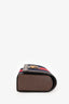 Gucci Brown/Blue/Red Leather/Canvas Mini Web Crossbody