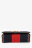 Gucci Brown/Blue/Red Leather/Canvas Mini Web Crossbody