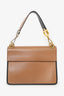 Fendi Brown Leather Kan I F Logo Shoulder Bag