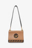 Fendi Brown Leather Kan I F Logo Shoulder Bag