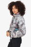 John Galliano Butterfly Gazette Print Down Jacket Size 40
