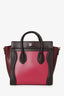 Celine 2014 Purple/Burgundy Leather Nano Luggage Bag with Strap