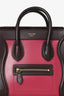 Celine 2014 Purple/Burgundy Leather Nano Luggage Bag with Strap