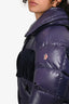 Moncler Grenoble Purple/Blue Pourri Giubbotto Fringe Detail Down Jacket Size 1