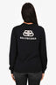 Balenciaga Black Wool Logo Sweater Size S