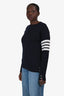 Thom Browne Navy/White Wool Sweater Size 3