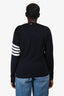 Thom Browne Navy/White Wool Sweater Size 3