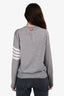 Thom Browne Grey/White Wool Sweater Size 4