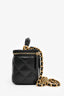 Pre-Loved Chanel™ 2021 Black Leather Quilted Mini Vanity Case
