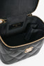 Pre-Loved Chanel™ 2021 Black Leather Quilted Mini Vanity Case