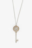 Tiffany & Co. Sterling Silver Diamond Daisy Key Pendant Necklace