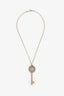Tiffany & Co. Sterling Silver Diamond Daisy Key Pendant Necklace