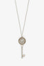 Tiffany & Co. Sterling Silver Diamond Daisy Key Pendant Necklace