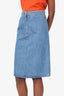 Stella McCartney Blue Denim Knee Length Skirt size 26